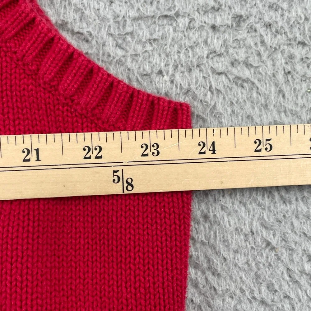 Polo Ralph Lauren Sweater Vest Mens XL Red V-Neck Cotton Knit Pony Logo Classic